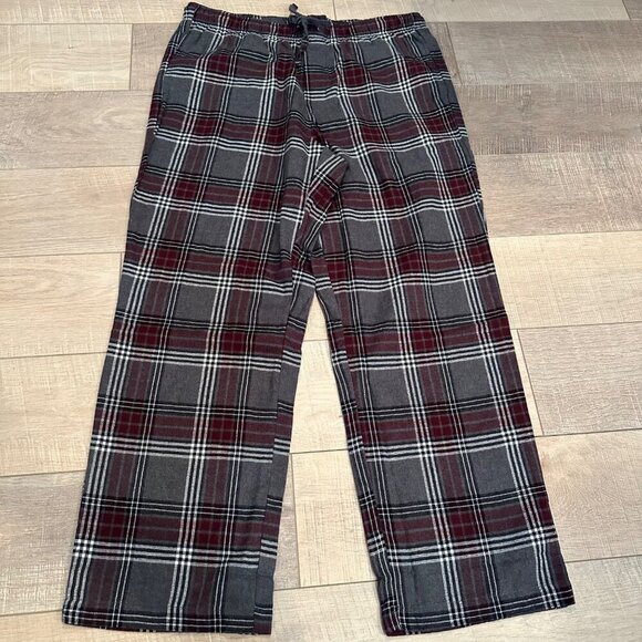 SONOMA MENS 2 PIECE PAJAMA SET RED GRAY PLAID NEW LARGE - Picture 8 of 13